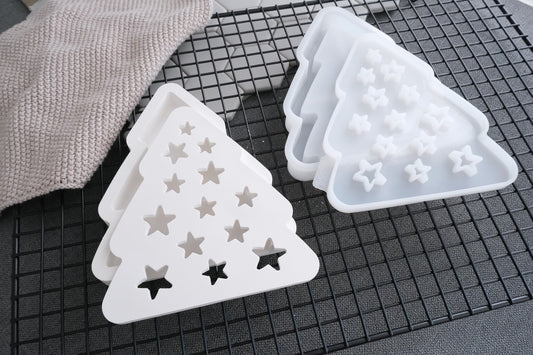 Gießform Licht Box | Tanne 2 tlg. | 13,7 x 12,5 cm