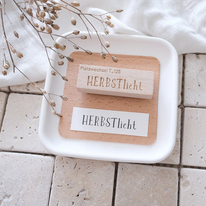 Textstempel "Herbstlich" 7 cm