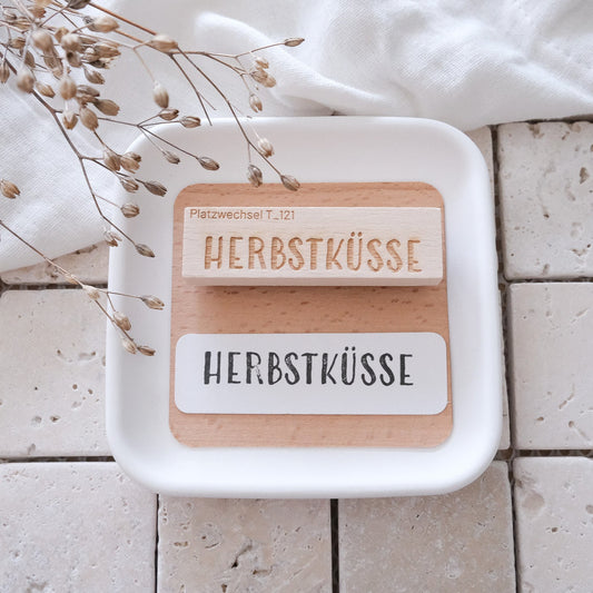 Textstempel Herbstküssse 7 x 1 cm 