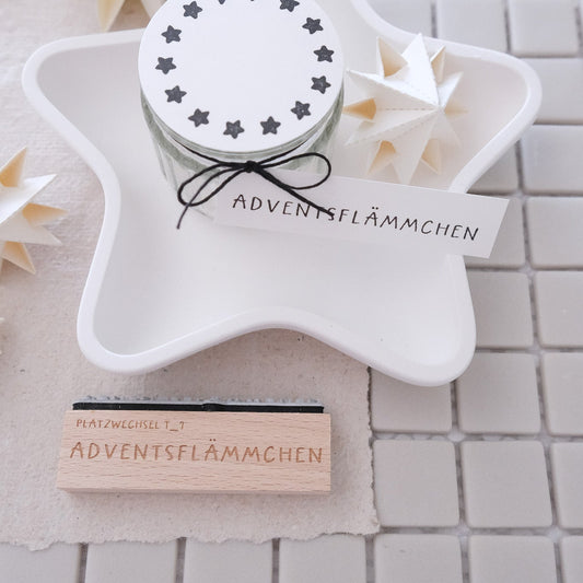 Textstempel "Adventsflämmchen"