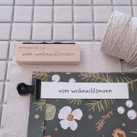 Textstempel "Vom Weihnachtsmann"