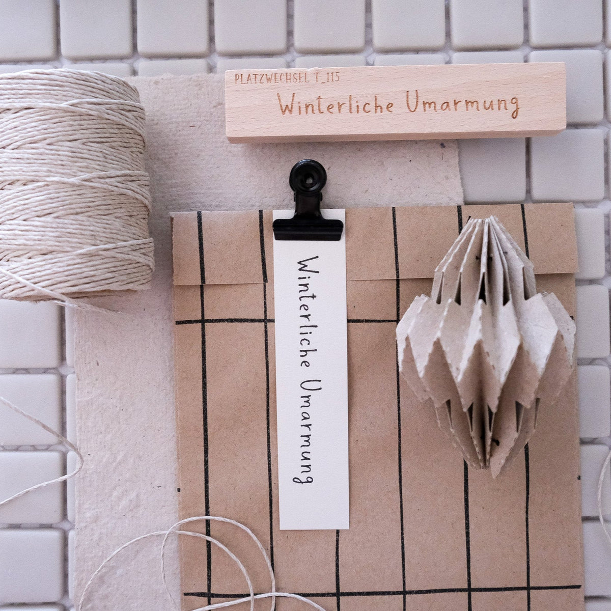 Textstempel "Winterliche Umarmung"