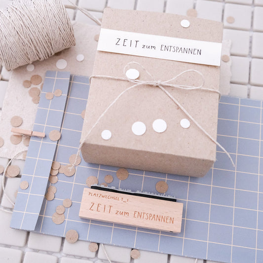 Textstempel Zeit zum entspannen