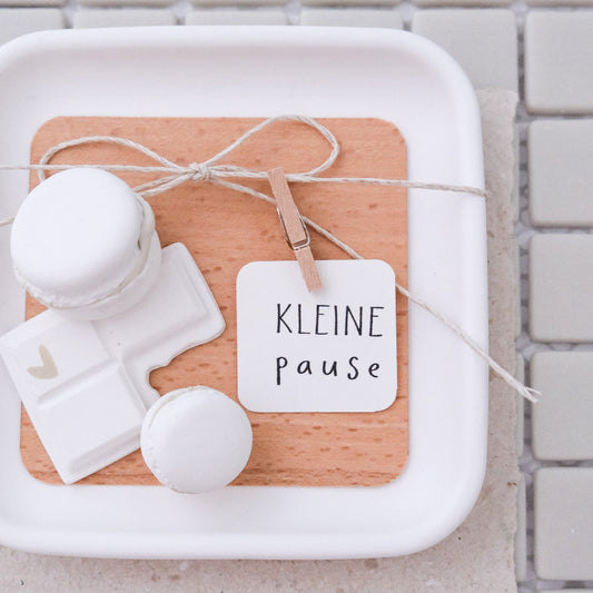 Holzstempel 3 x 3 cm kleine Pause