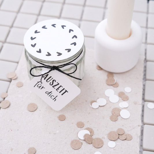 Bastelidee mit Stempel "Auszeit für dich"