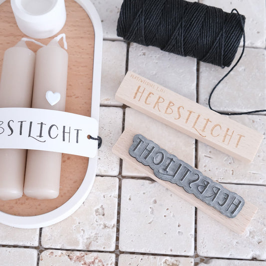 Textstempel | Herbstlicht | 10 cm