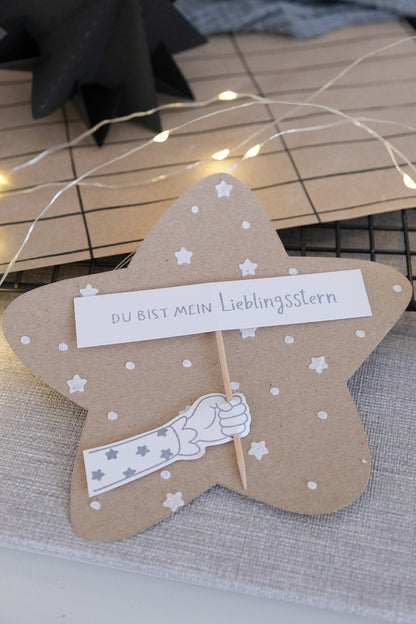 Schablone I feiner Sternregen I 7,8 x 16,3 cm