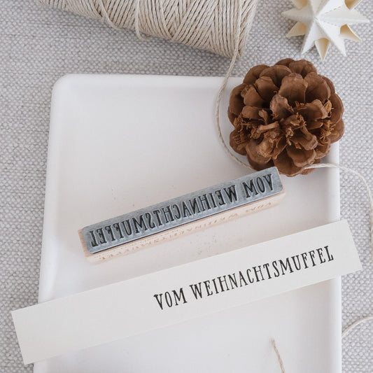 Textstempel | vom Weihnachtsmuffel | 7 cm