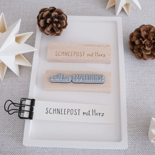 Textstempel |  Schneepost | 6 cm