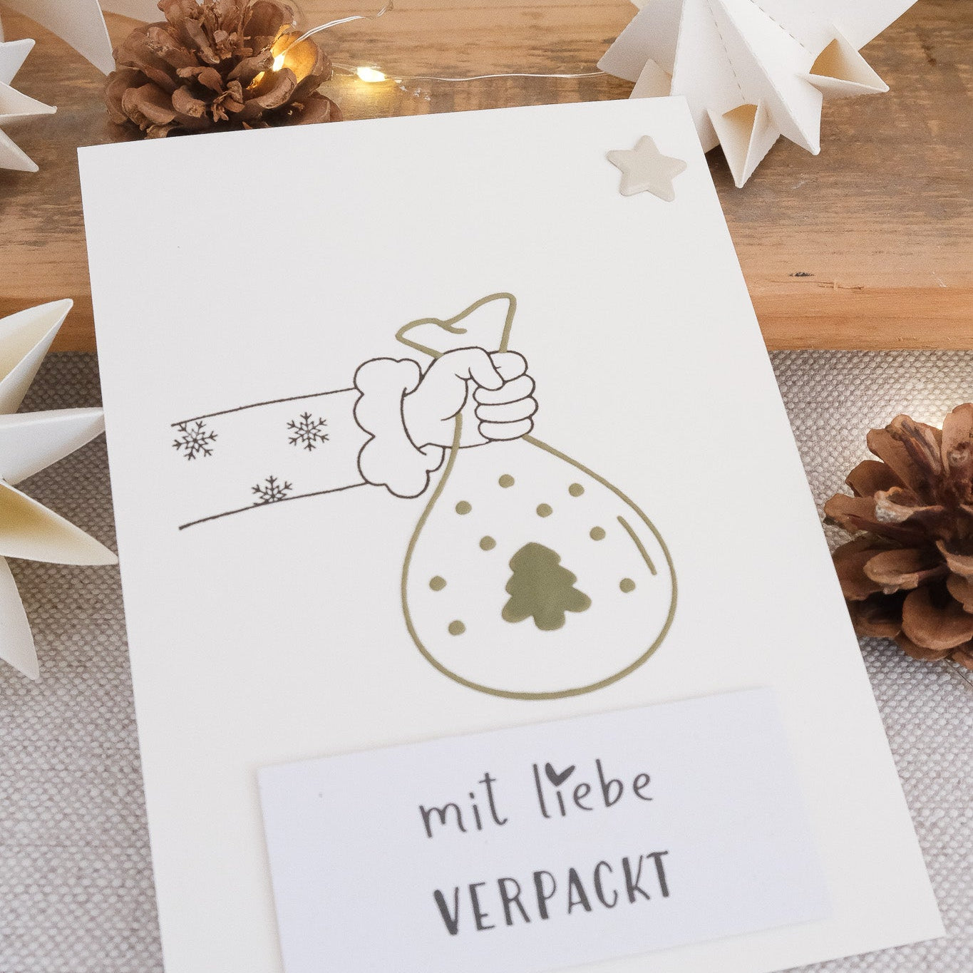 Holzstempel |  Nikolaus Arm | 3 x 6 cm