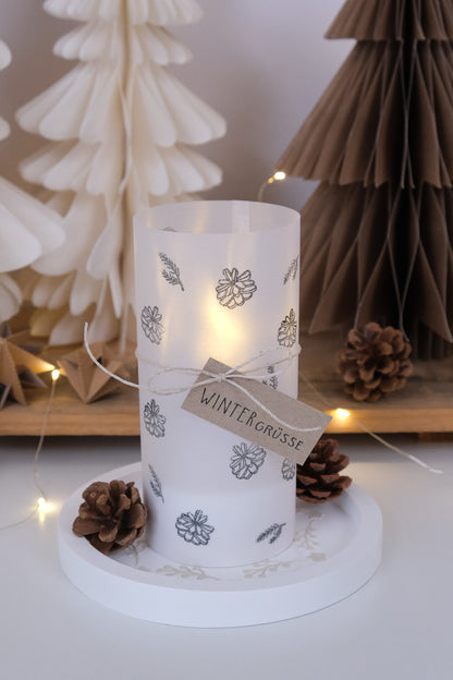 Textstempel |  Wintergrüsse | 6 cm