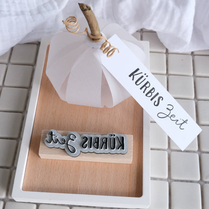 Textstempel | Kürbis Zeit | 7 cm