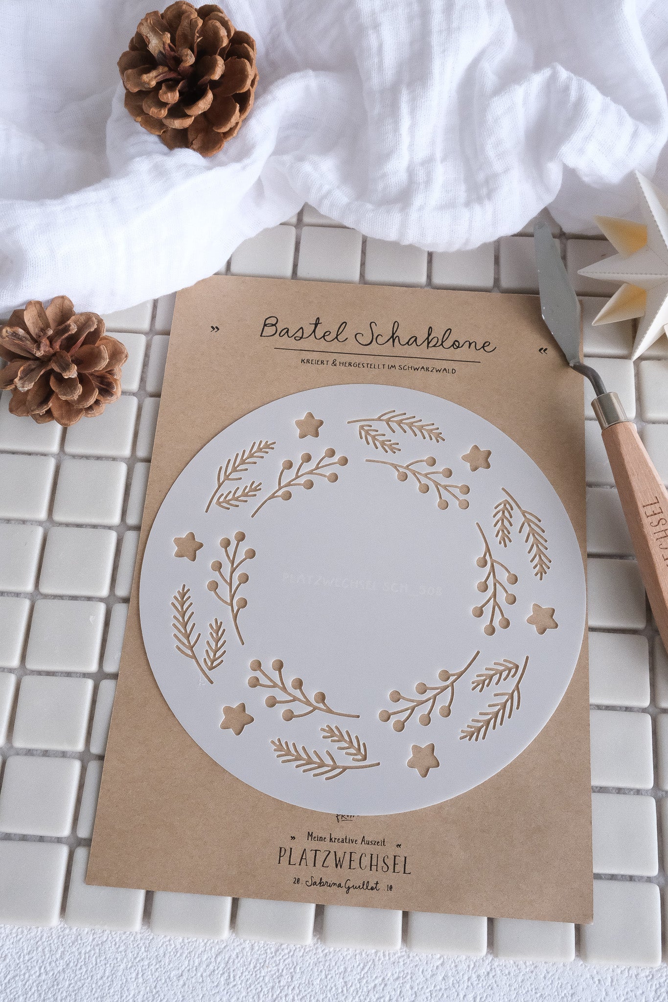 Schablone I Winterkranz I 14,5 cm