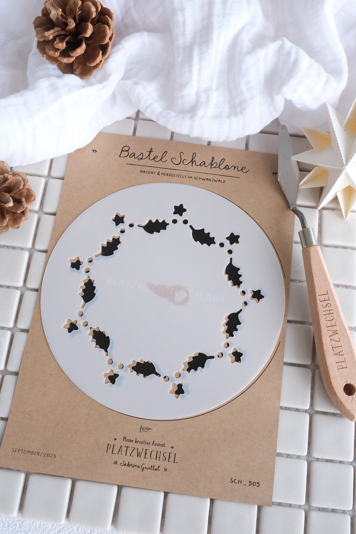 Schablone I Stechpalmenblätter I 14,5 cm