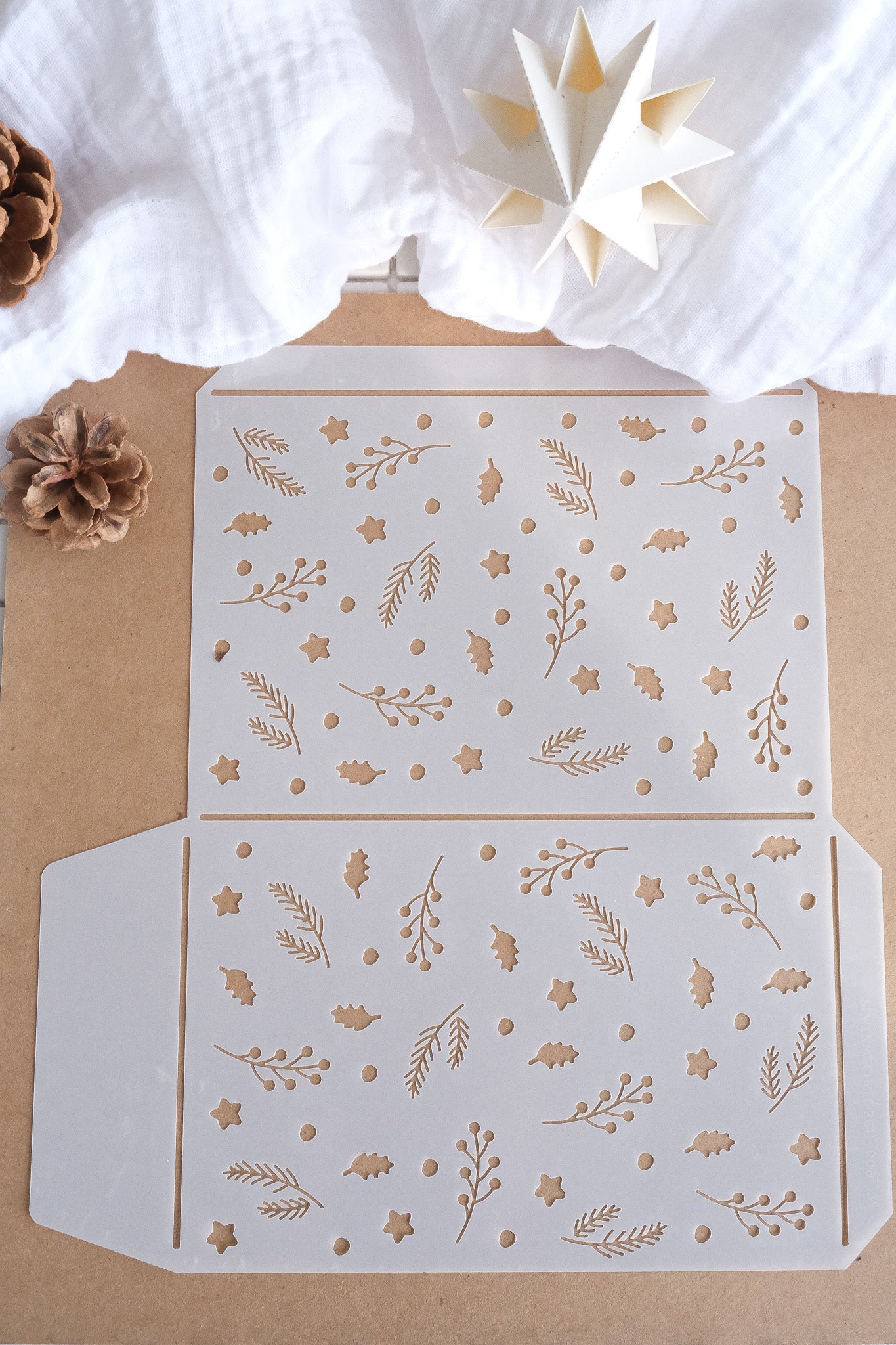 Schablone | Kuvert Winterkonfetti | 23 cm x 20,8 cm