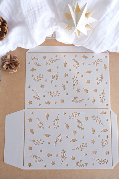 Schablone | Kuvert Winterkonfetti | 23 cm x 20,8 cm