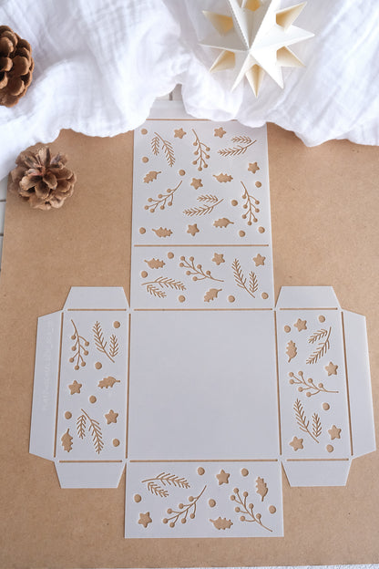 Schablone I Geschenkschachtel I Winterkonfetti