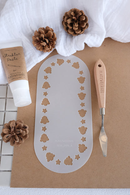 Schablone I Tannen & Sterne I 10 x 22 cm