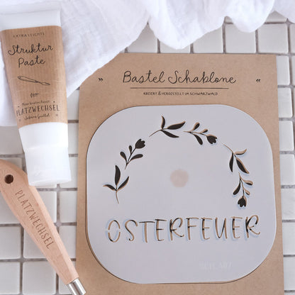 Schablone I "Osterfeuer" I 12,8 x 13,6