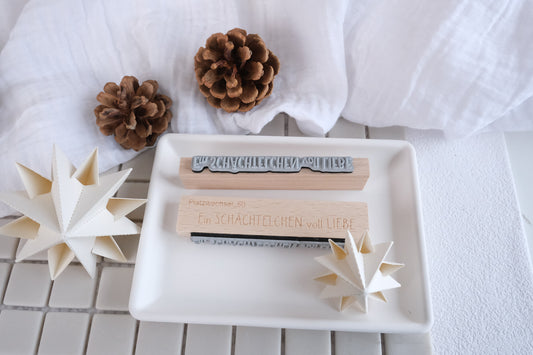 Textstempel |  Ein Schächtelchen voll Liebe | 10 cm