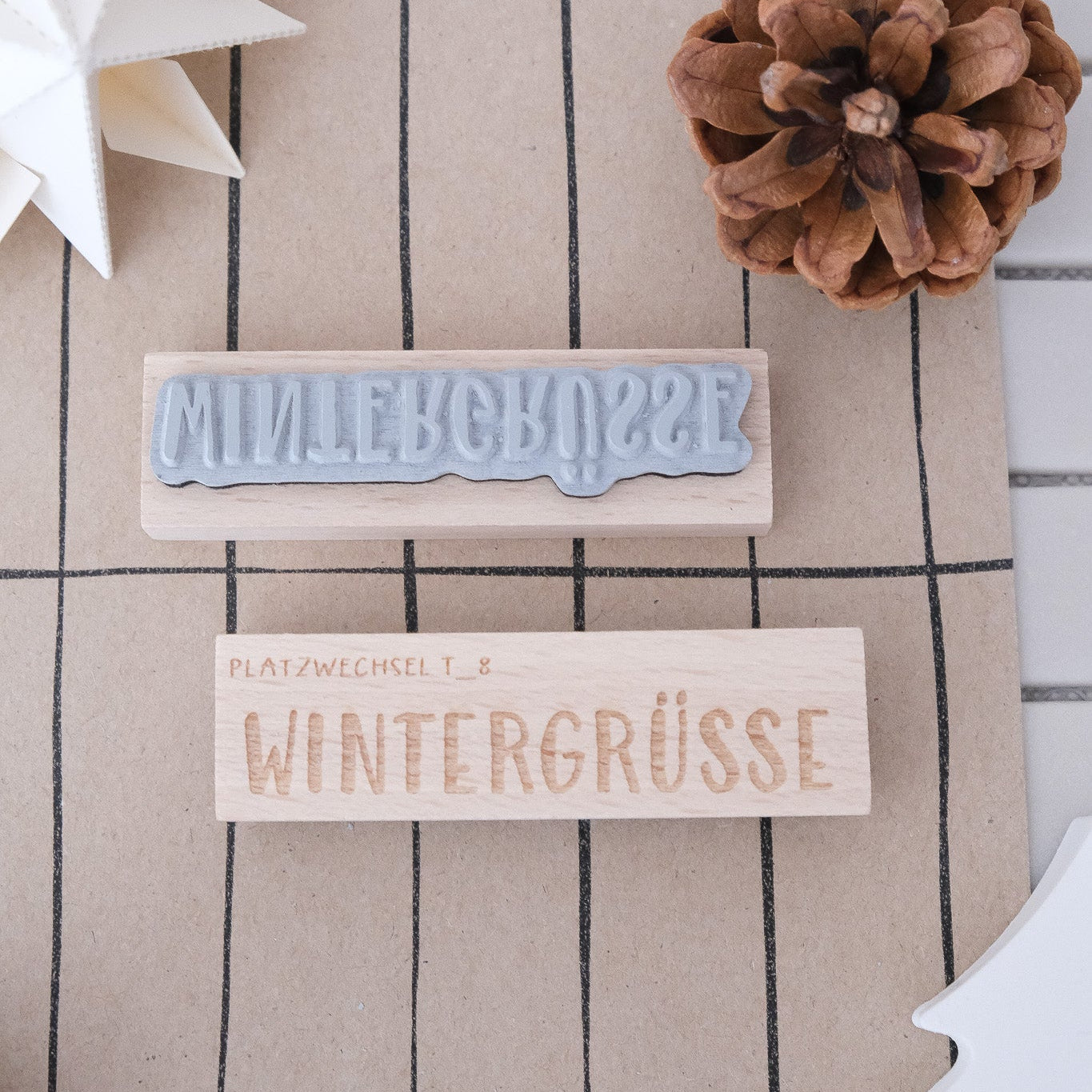 Textstempel | Wintergrüsse | 7 cm