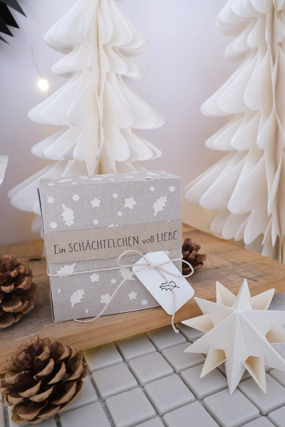 Schablone I Geschenkschachtel I Silberblatt