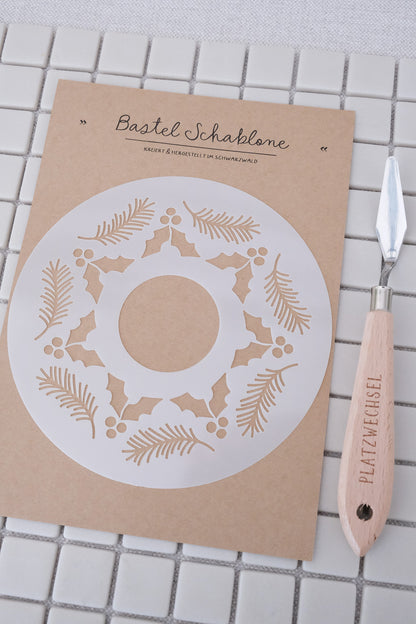 Schablone I Weihnachtszweige I 14,5 cm/ 15 cm