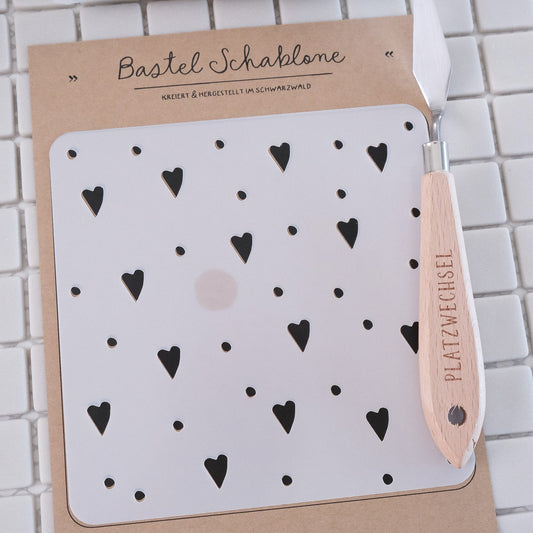 Schablone I "Herzen" I 13 x 13 cm