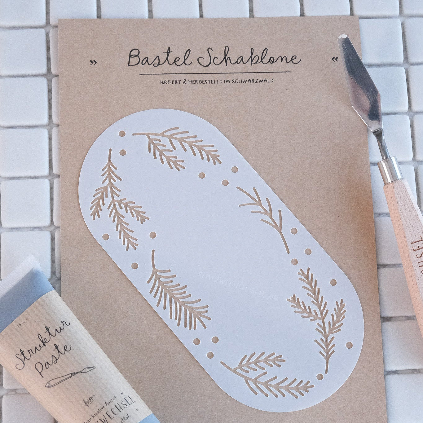 Schablone I Kranz I 16,4 x 7,9 cm