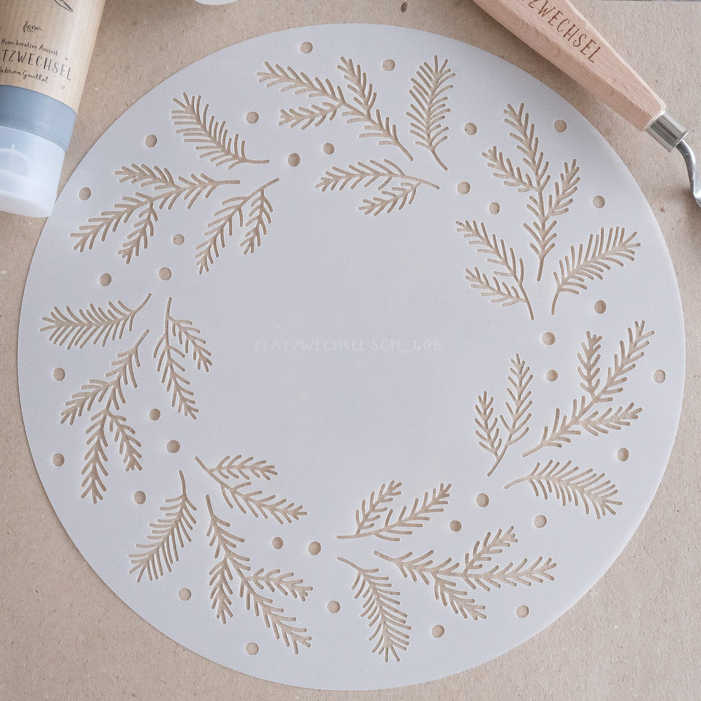Schablone I Winterkranz I 24 cm