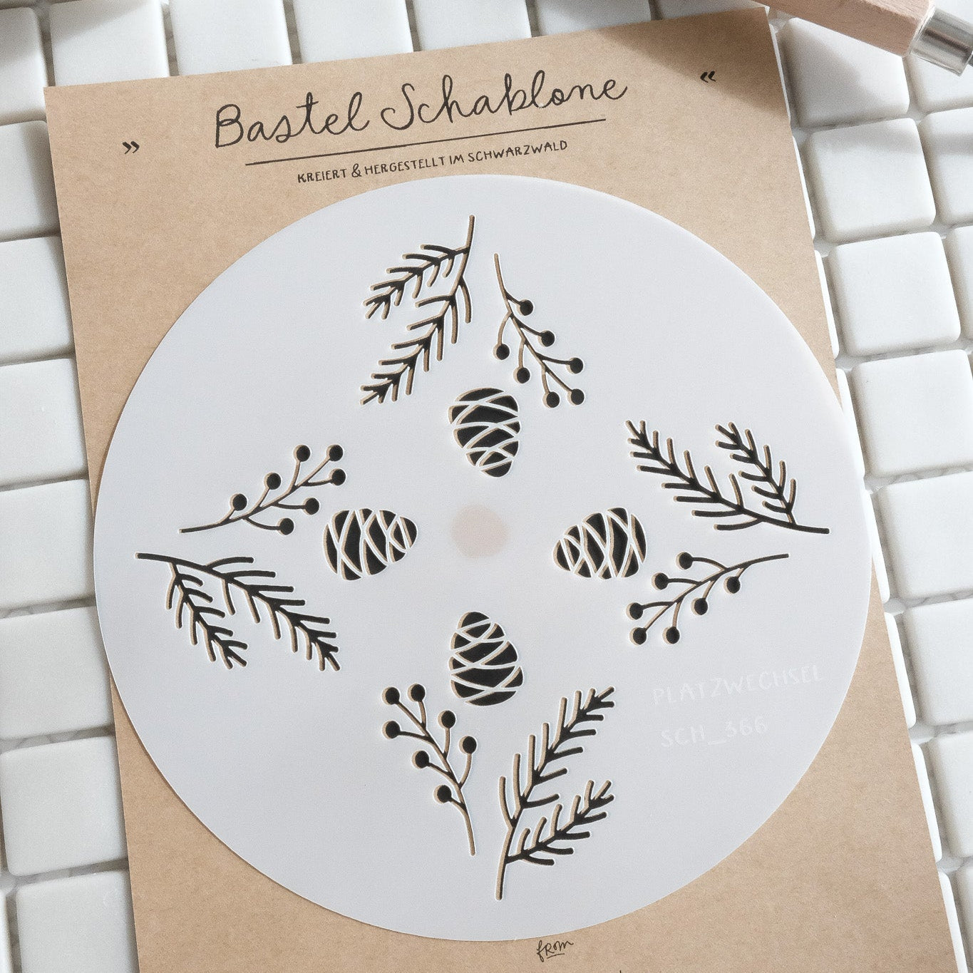 Schablone I "Weihnachtszweige" I 15 cm