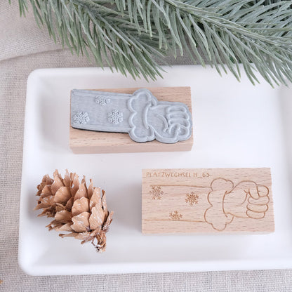 Holzstempel |  Nikolaus Arm | 3 x 6 cm