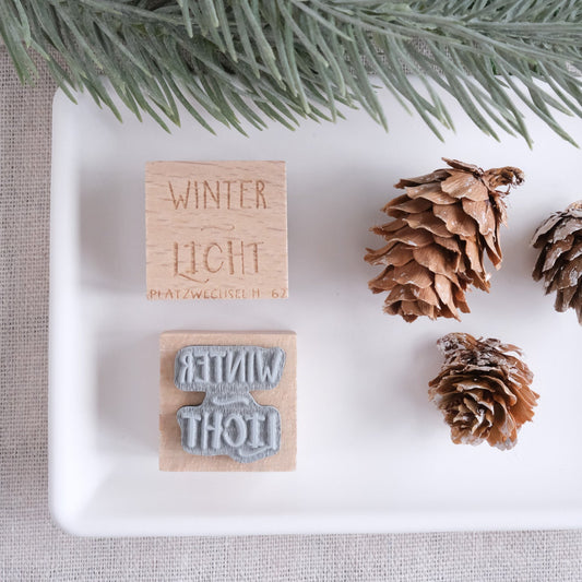 Holzstempel |  Winterlicht | 3 x 3 cm