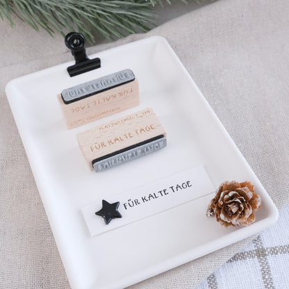Textstempel | für kalte Tage | 4,5 cm