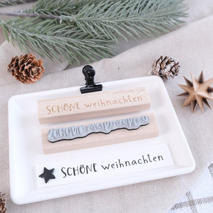 Textstempel | Schöne Weihnachten | 10 cm