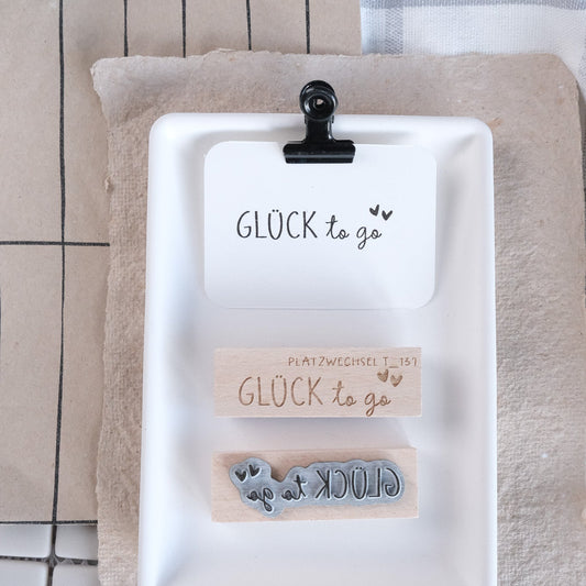 Textstempel | Glück to go | 6 cm