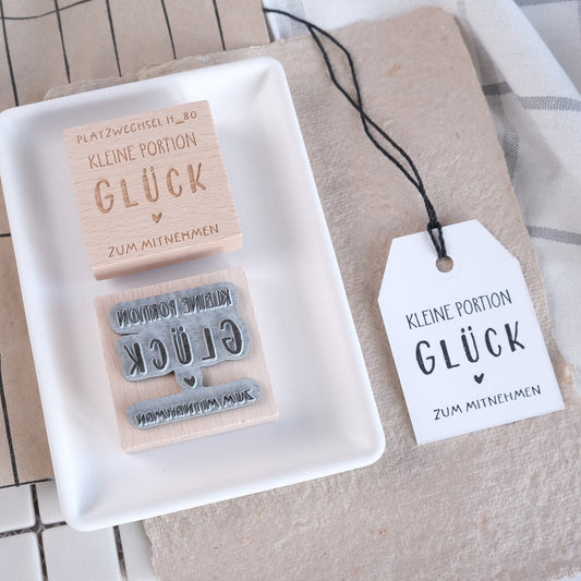 Holzstempel | Glück | 5 x 5 cm