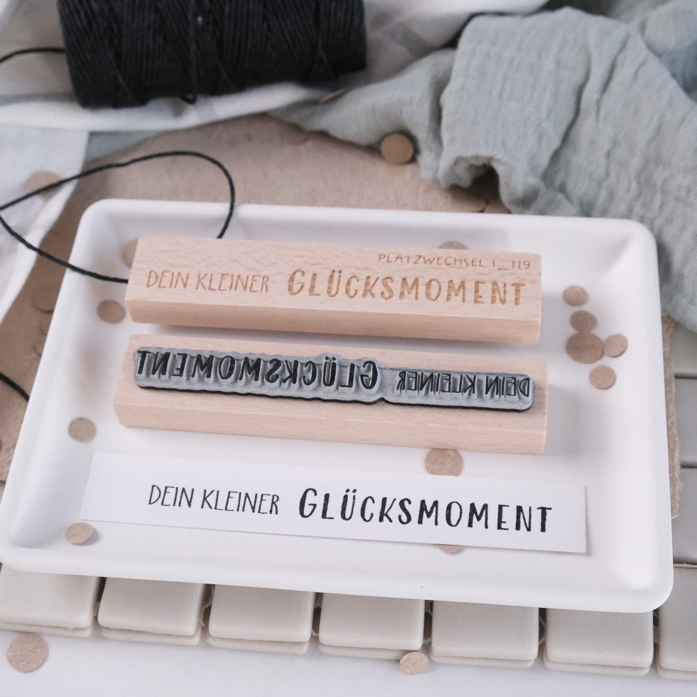 Textstempel | dein kleiner Glücksmoment  | 10cm