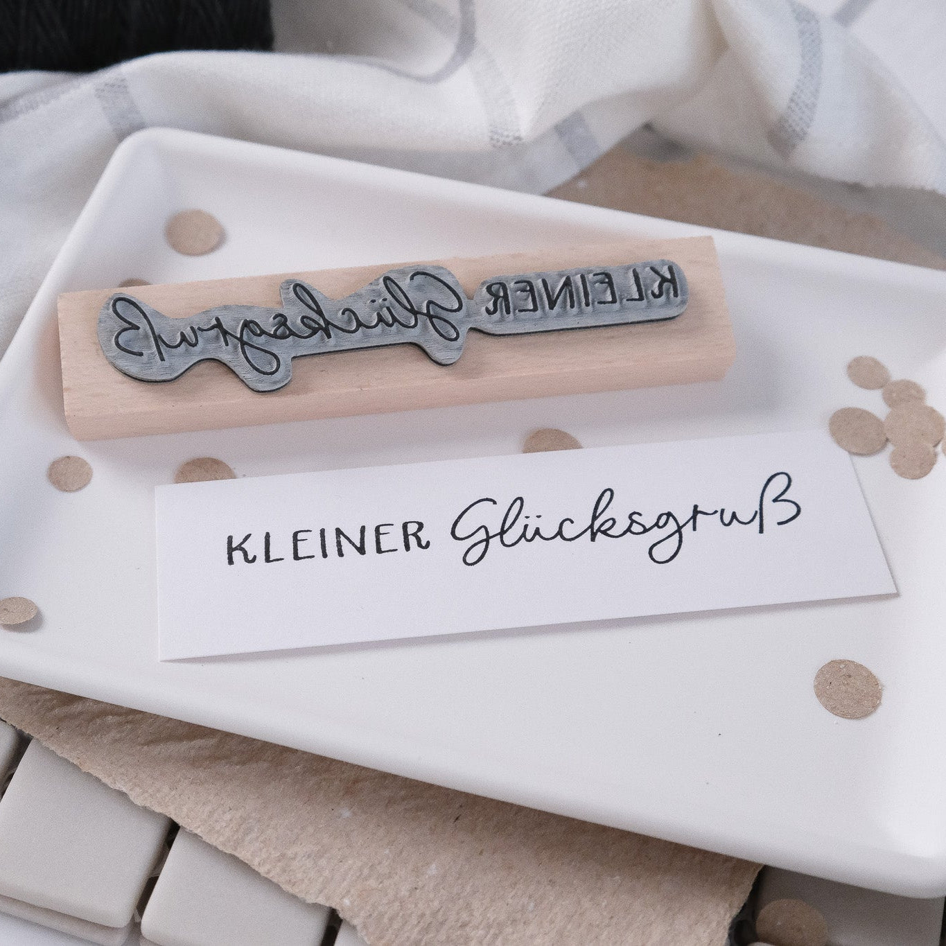Textstempel | kleiner Glücksgruß  | 10cm