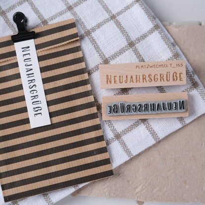 Textstempel | Neujahrsgrüße | 7 cm