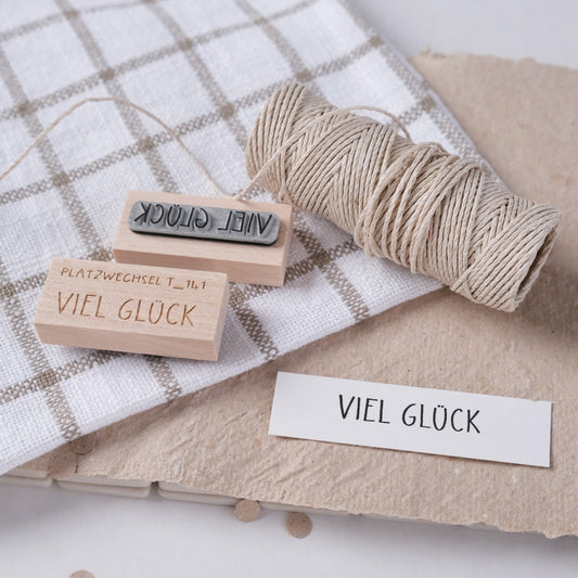 Textstempel | viel Glück | 4,5 cm