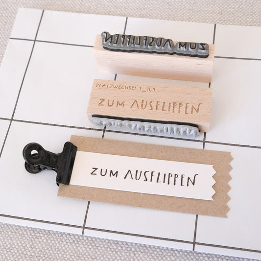 Textstempel | zum ausflippen | 6 cm