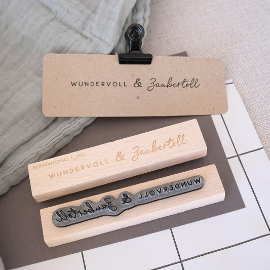 Textstempel | Wundervoll & Zaubertoll | 10cm
