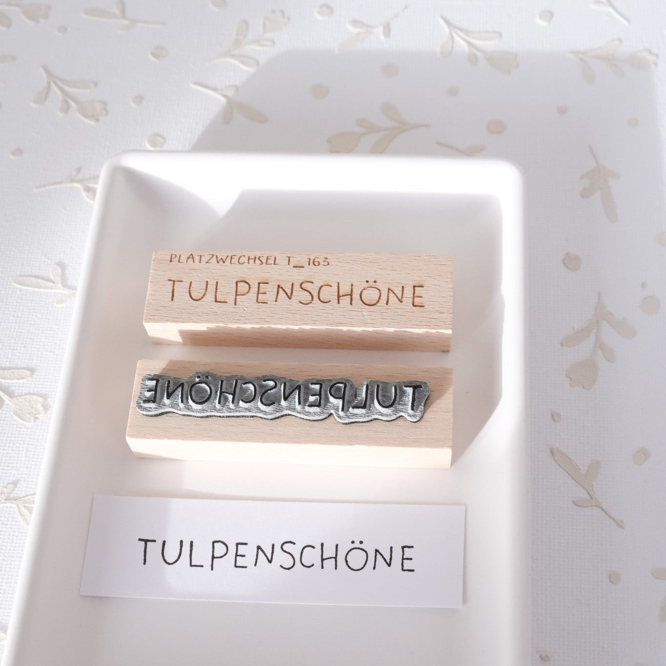 Textstempel | Tulpenschöne | 7 cm