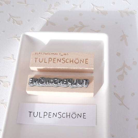 Textstempel | Tulpenschöne | 7 cm