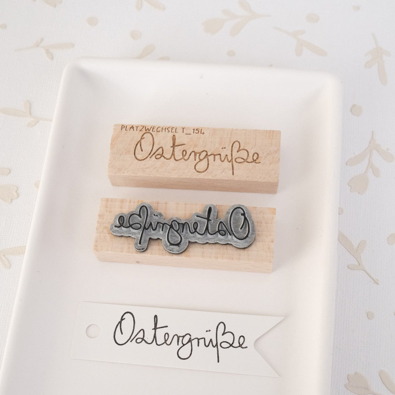 Textstempel | Ostergrüße | 6 cm