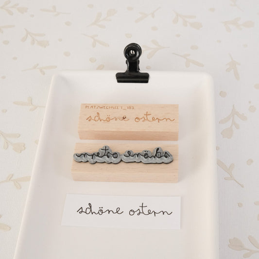 Textstempel | schöne Ostern | 6 cm