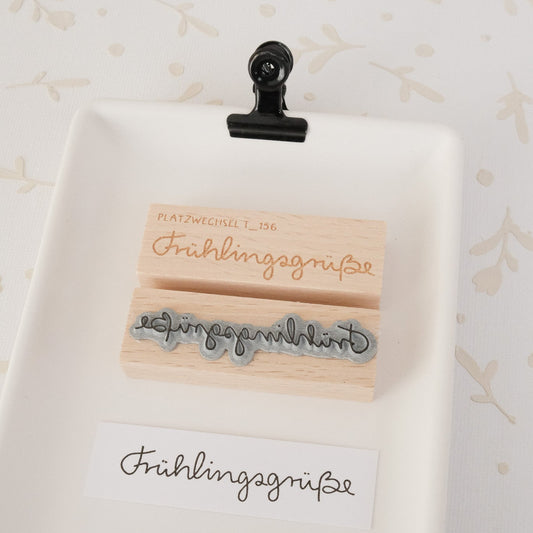Textstempel | Frühlingsgrüße | 6 cm