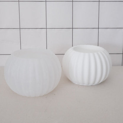 Gießform | Teelichthalter Rillen | 8,3 cm
