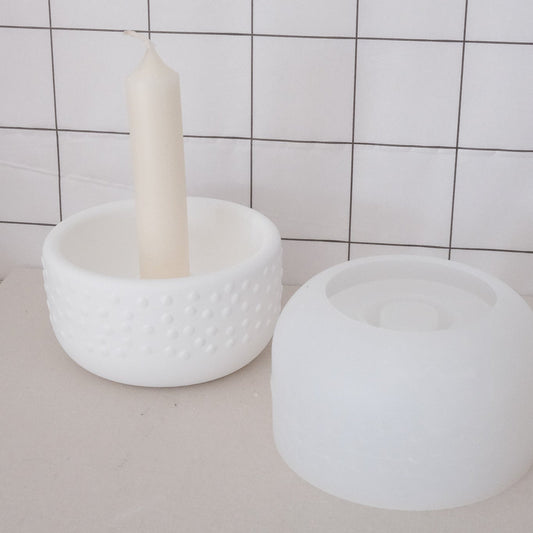 Gießform | Kerzenhalter Punkte | 10,4 cm